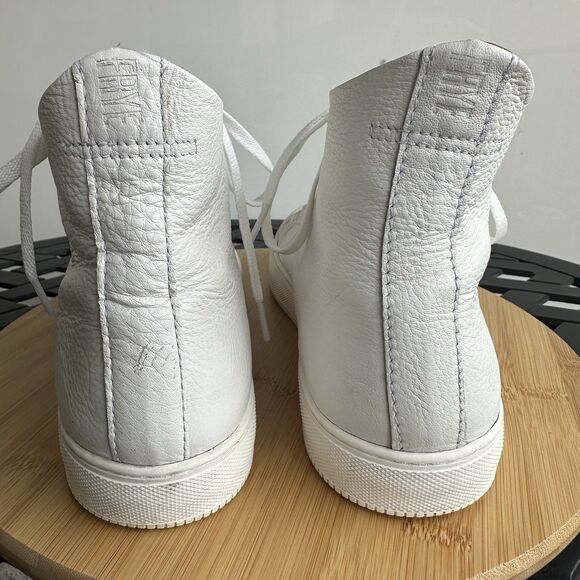 FRYE Astor 3481580-WHT Mid Lace Classic Hi Top Leather Sneaker Shoes Size 10.5 D - Picture 8 of 14